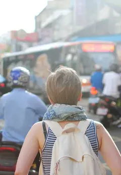Busy street market
